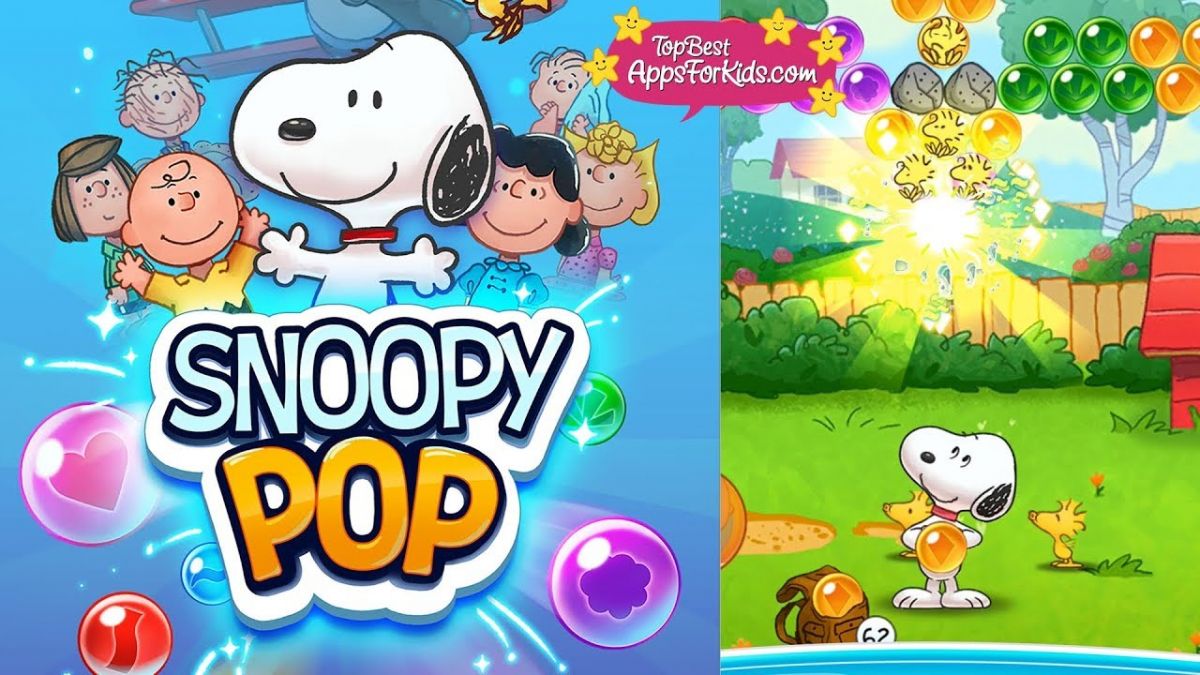 snoopy_pop_android_/_ios_gameplay_free_cats_game_for_kids_kitties